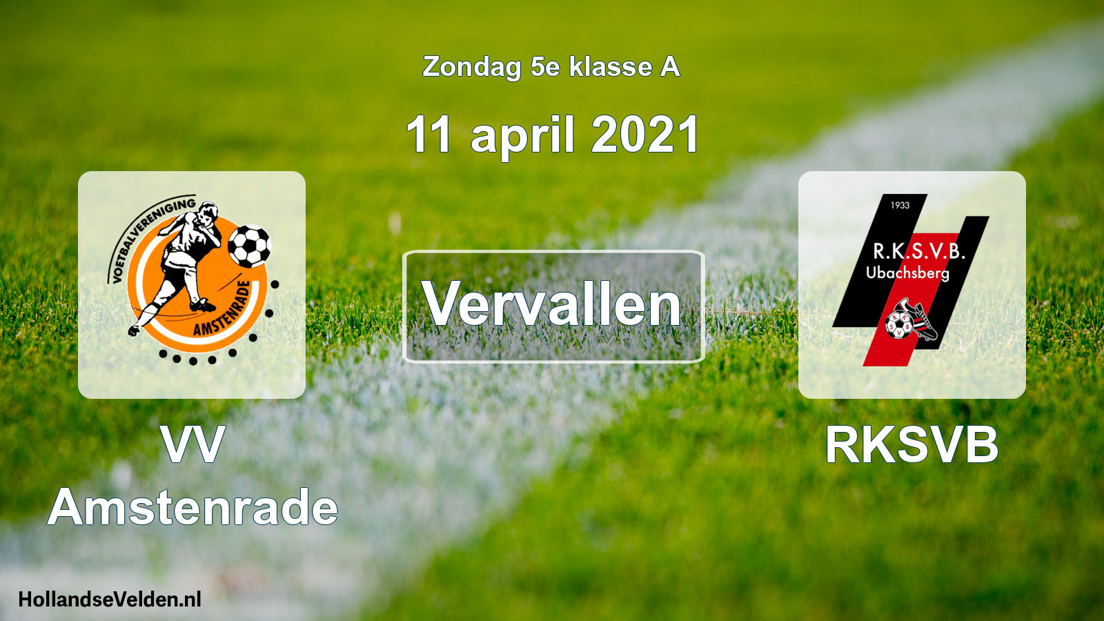Scheduled Match: VV Amstenrade - RKSVB (11 April 2021)
