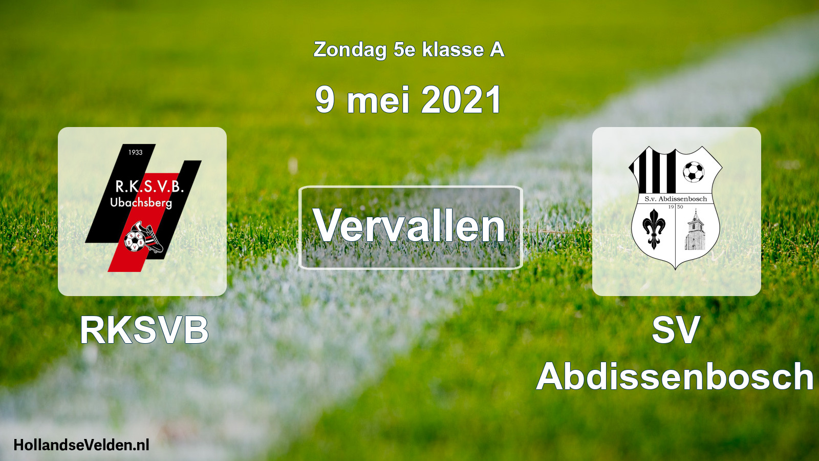 Scheduled Match: RKSVB - SV Abdissenbosch (9 May 2021)