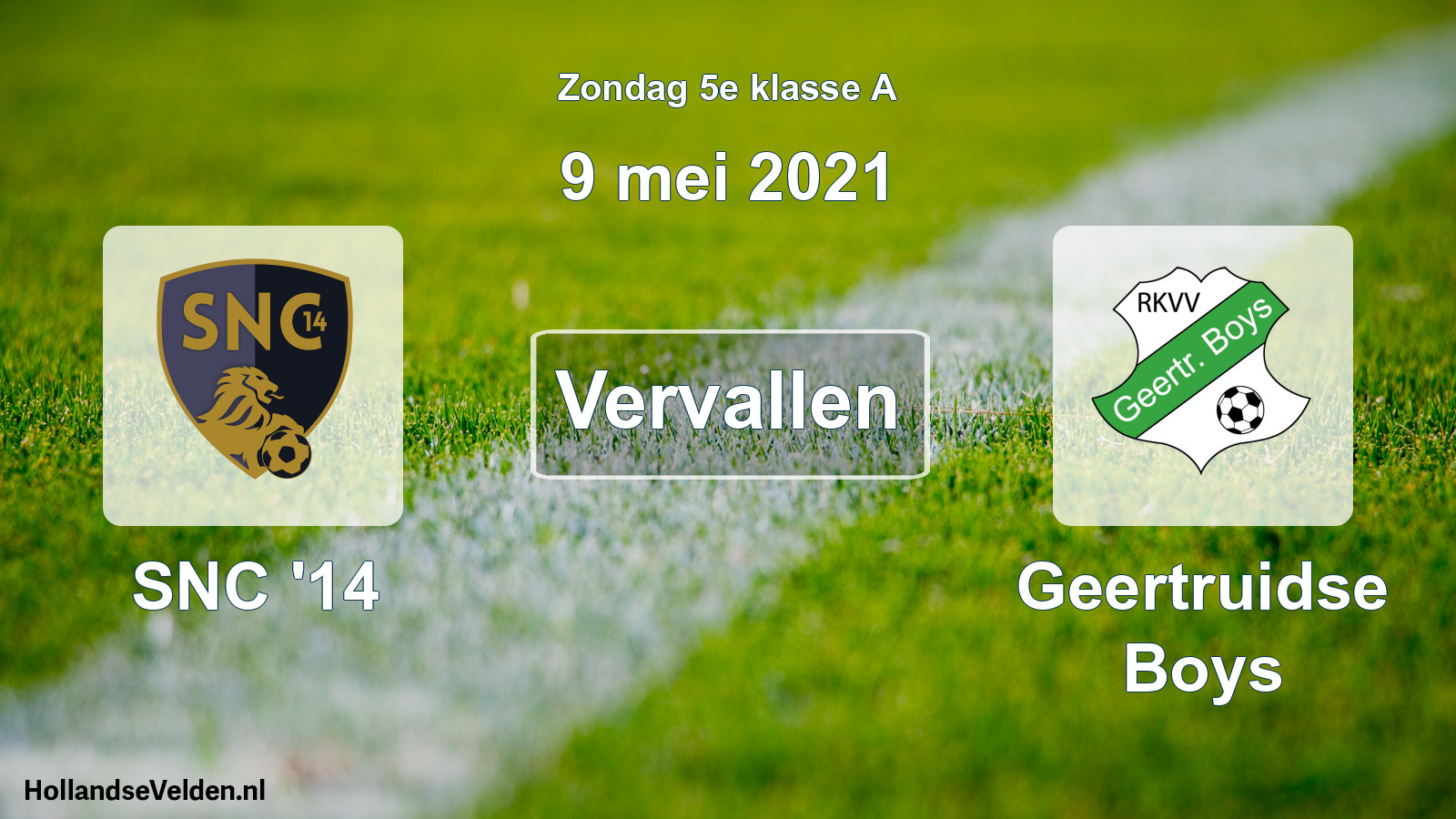 Scheduled Match: SNC '14 - Geertruidse Boys (9 May 2021)