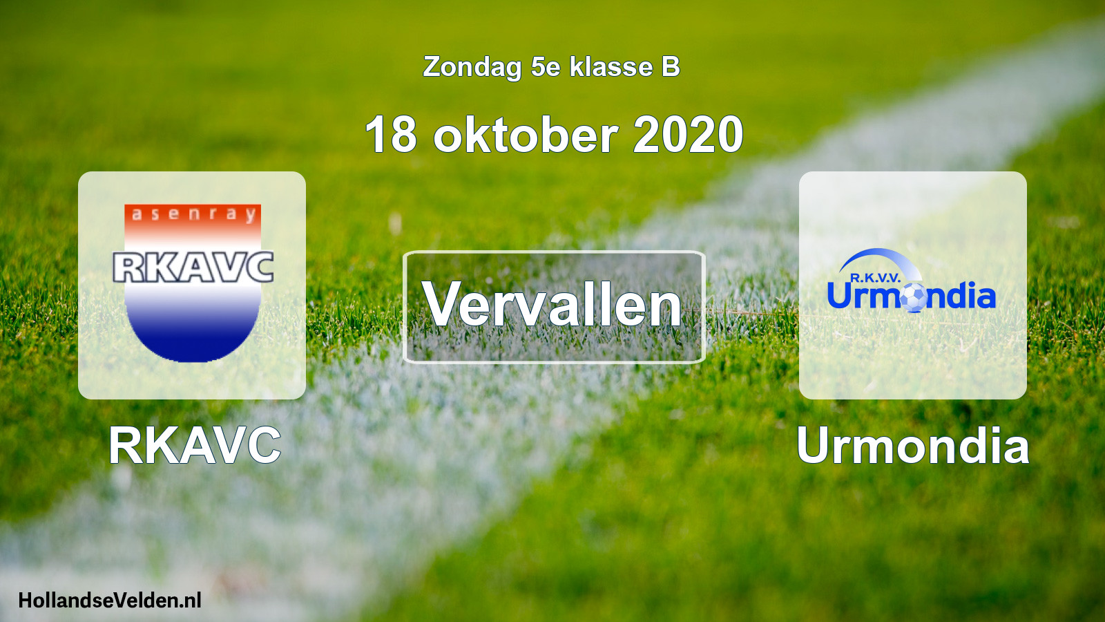 Scheduled Match: RKAVC - Urmondia (18 October 2020)