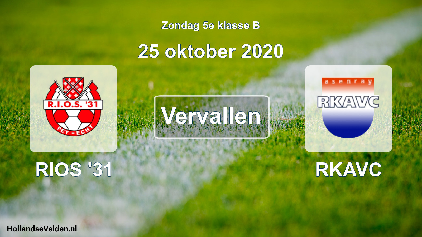 Scheduled Match: RIOS '31 - RKAVC (25 October 2020)