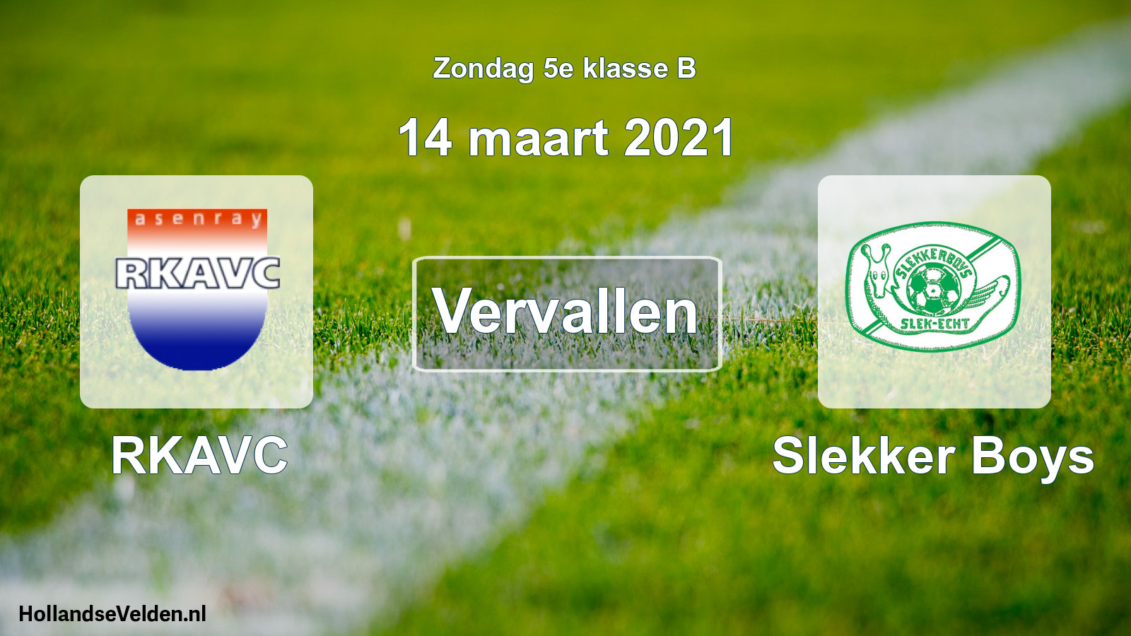 Scheduled Match: RKAVC - Slekker Boys (14 March 2021)