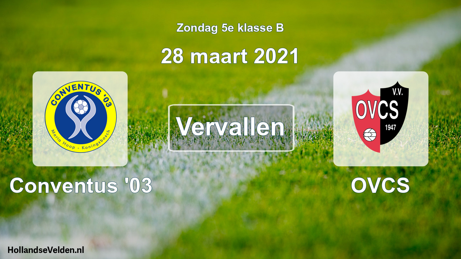 Scheduled Match: Conventus '03 - OVCS (28 March 2021)
