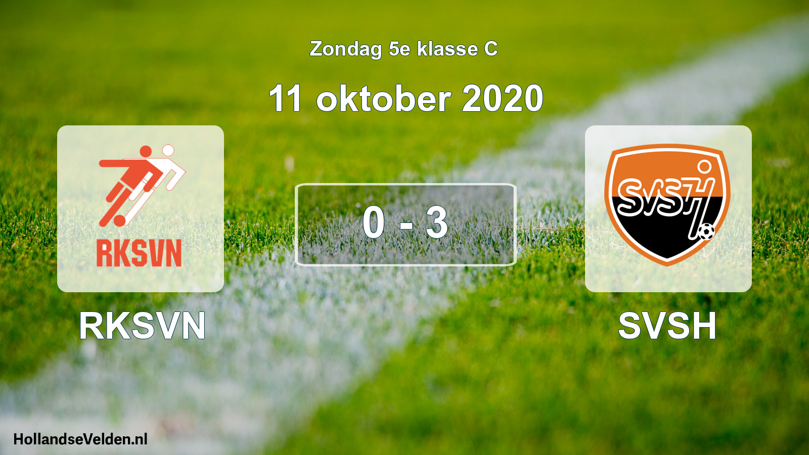 Total number of matches played: RKSVN - SVSH 0 - 3 (11 October 2020)