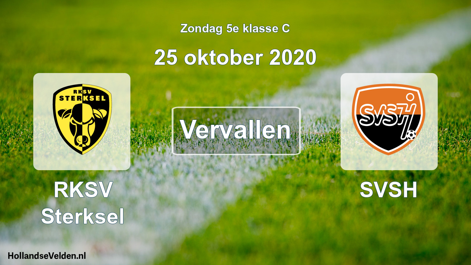 Scheduled Match: RKSV Sterksel - SVSH (25 October 2020)