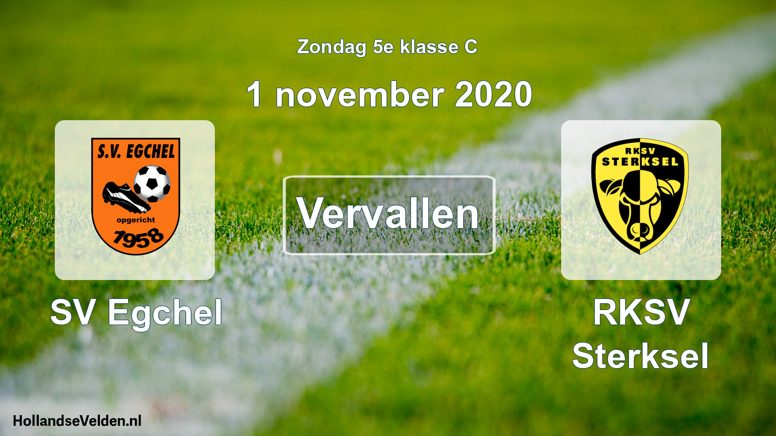 Scheduled Match: SV Egchel - RKSV Sterksel (1 November 2020)