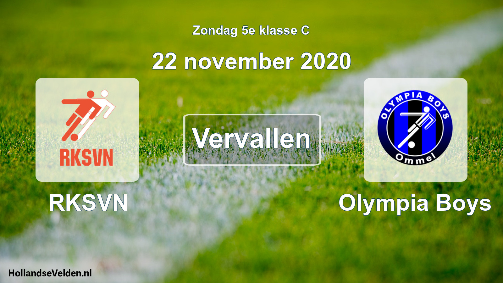 Scheduled Match: RKSVN - Olympia Boys (22 November 2020)