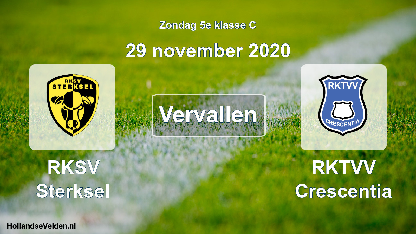 Scheduled Match: RKSV Sterksel - RKTVV Crescentia (29 November 2020)