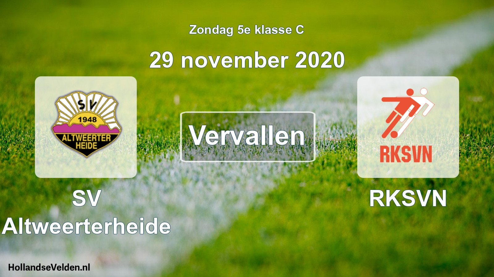 Scheduled Match: SV Altweerterheide - RKSVN (29 November 2020)