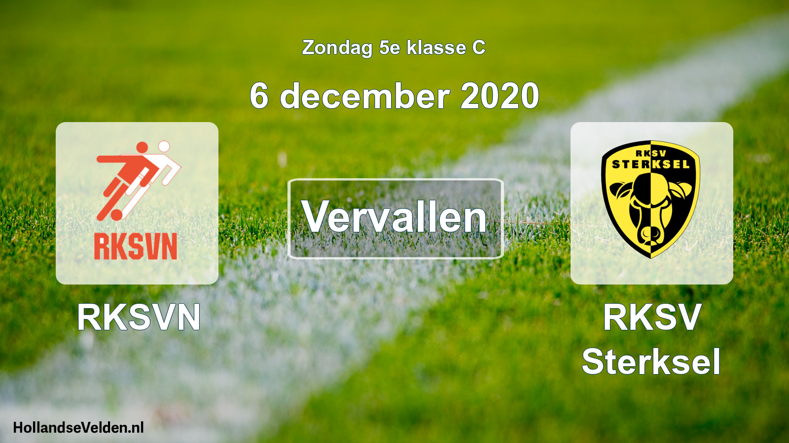 Scheduled Match: RKSVN - RKSV Sterksel (6 December 2020)