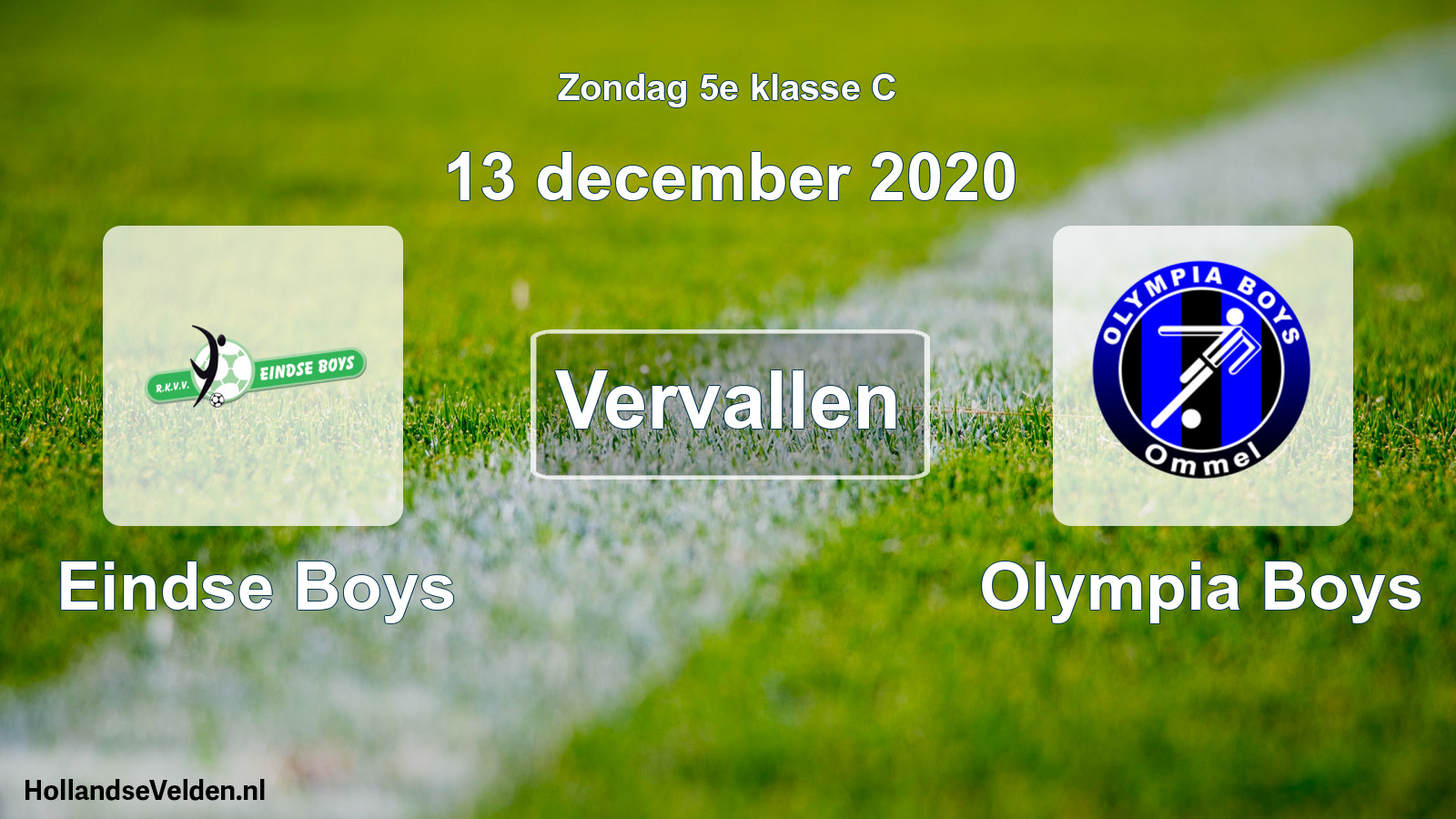 Scheduled Match: Eindse Boys - Olympia Boys (13 December 2020)