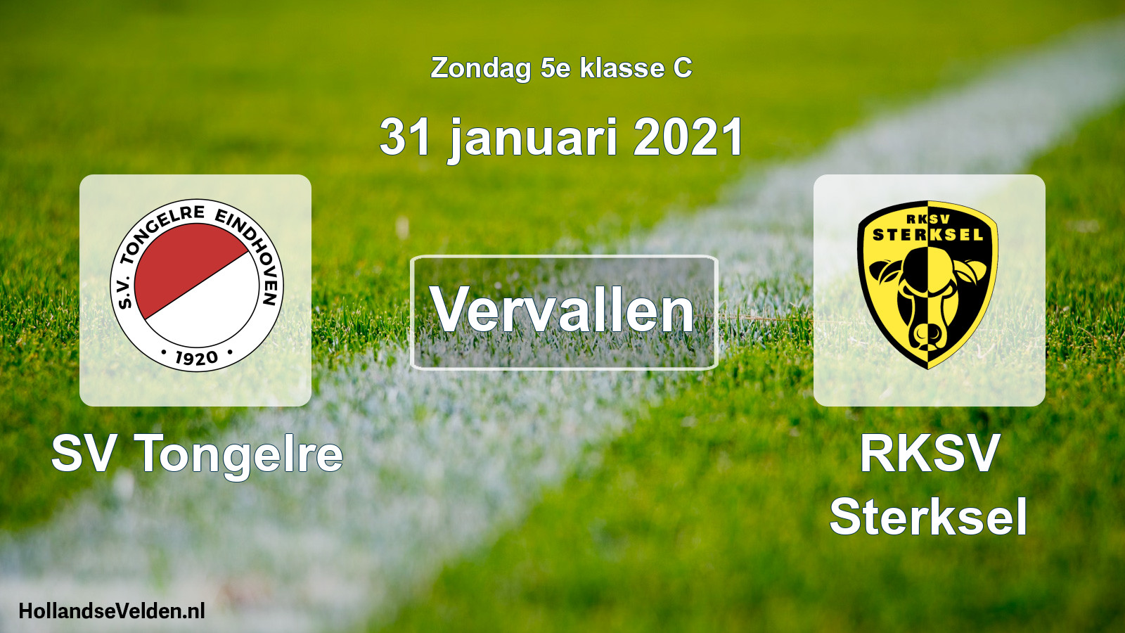 Scheduled Match: SV Tongelre - RKSV Sterksel (31 January 2021)