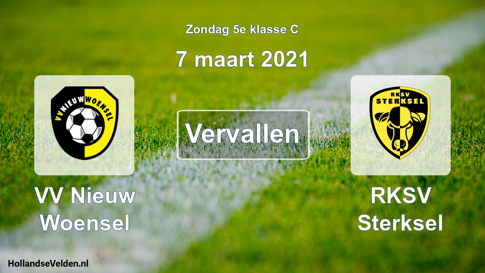 Scheduled Match: VV Nieuw Woensel - RKSV Sterksel (7 March 2021)