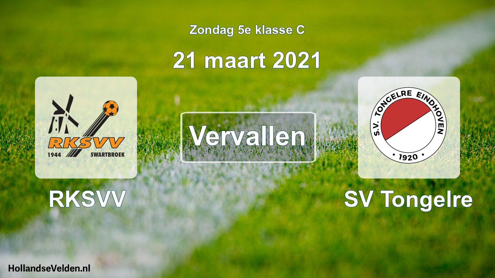 Scheduled Match: RKSVV - SV Tongelre (21 March 2021)