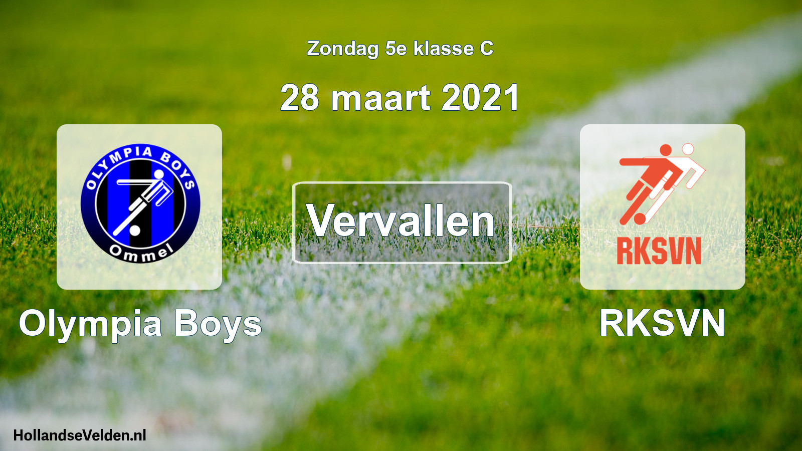 Scheduled Match: Olympia Boys - RKSVN (28 March 2021)