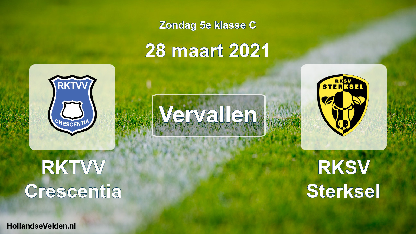 Scheduled Match: RKTVV Crescentia - RKSV Sterksel (28 March 2021)