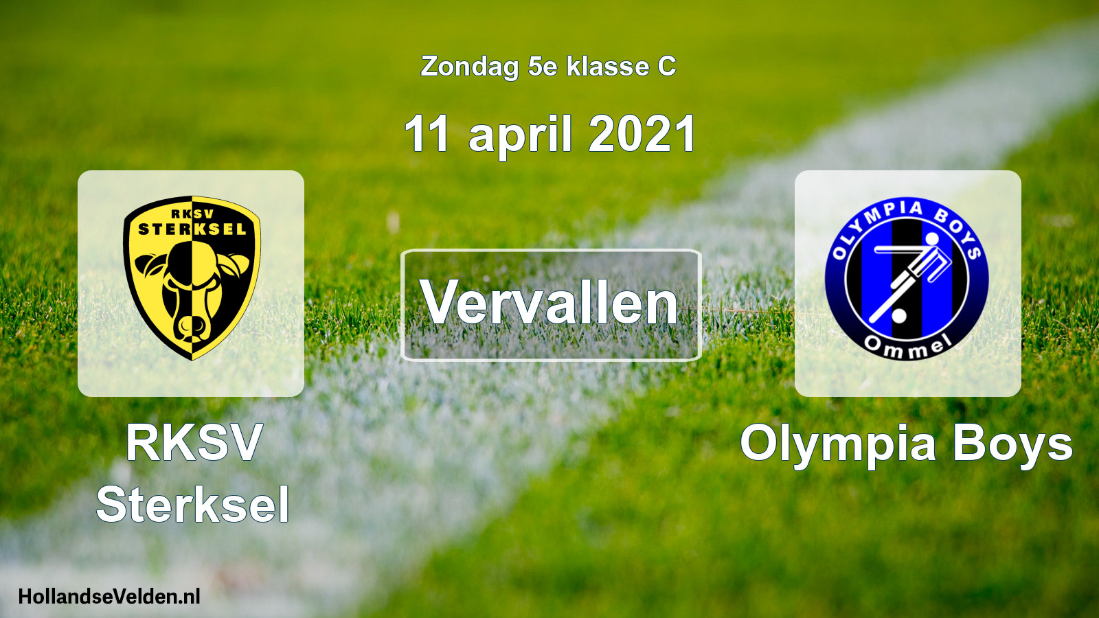 Scheduled Match: RKSV Sterksel - Olympia Boys (11 April 2021)