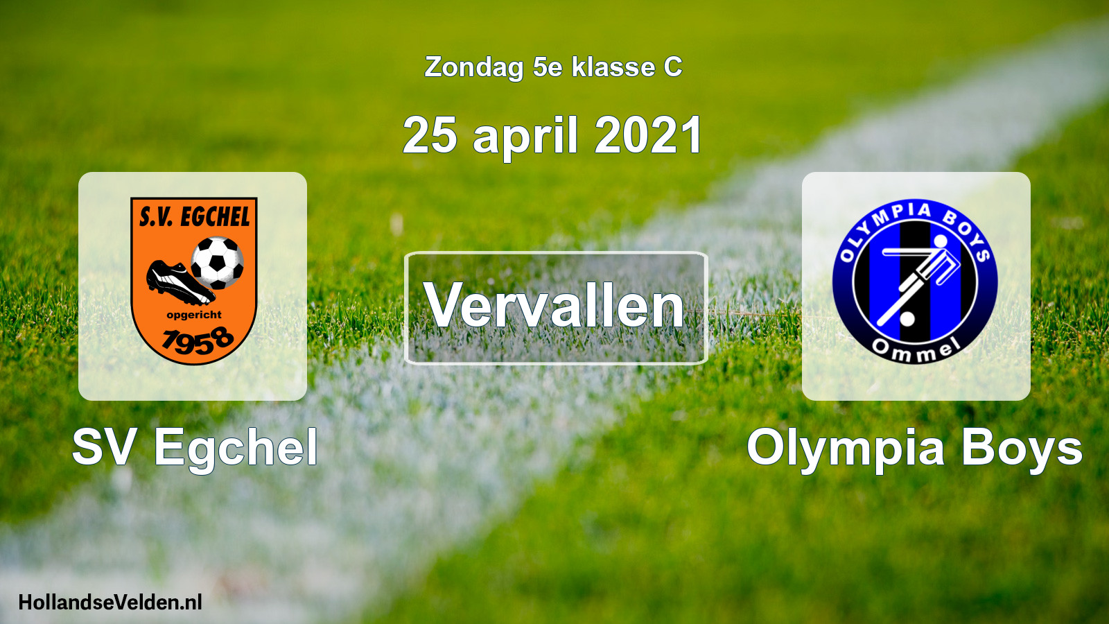 Scheduled Match: SV Egchel - Olympia Boys (25 April 2021)