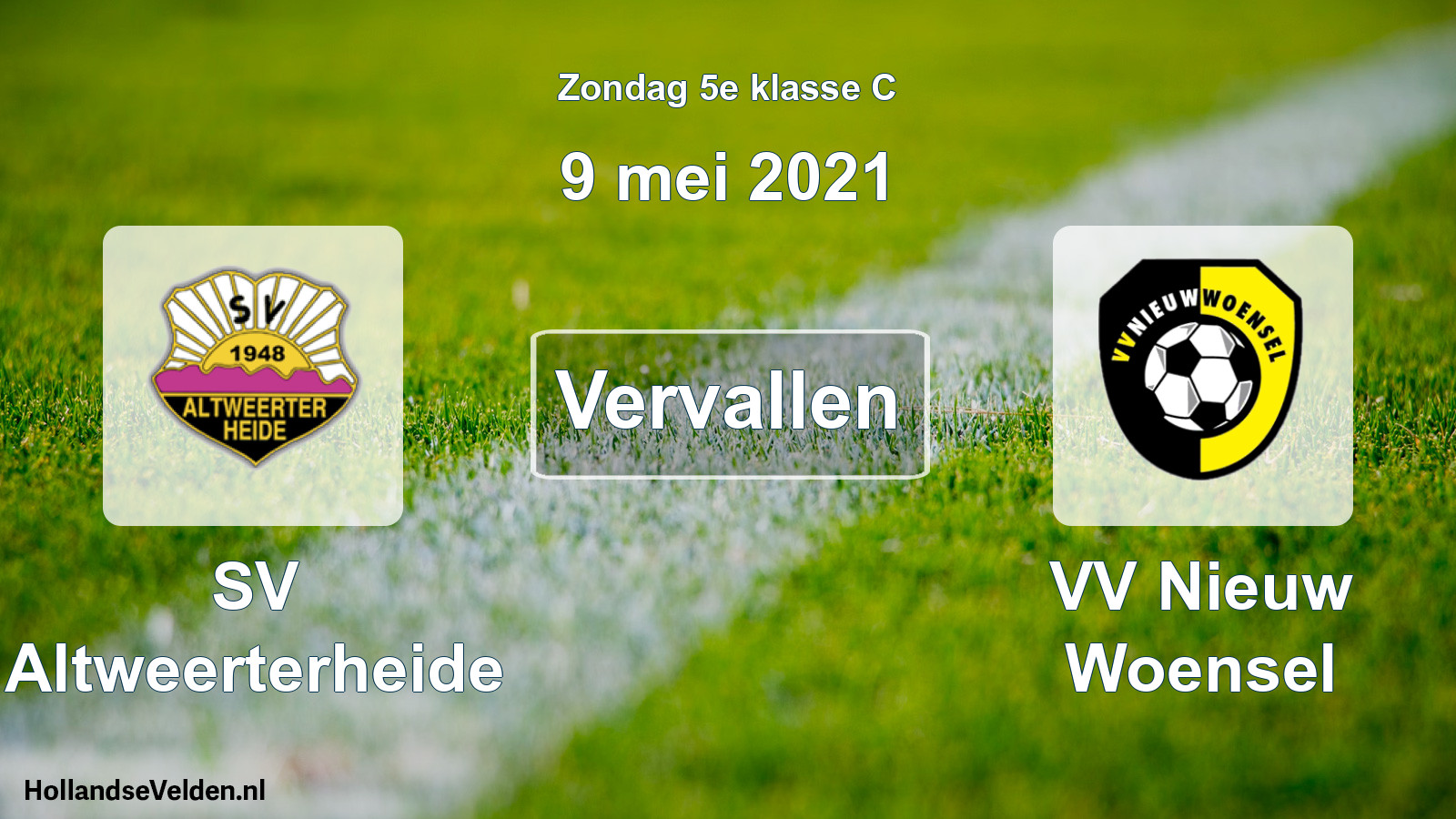 Scheduled Match: SV Altweerterheide - VV Nieuw Woensel (9 May 2021)