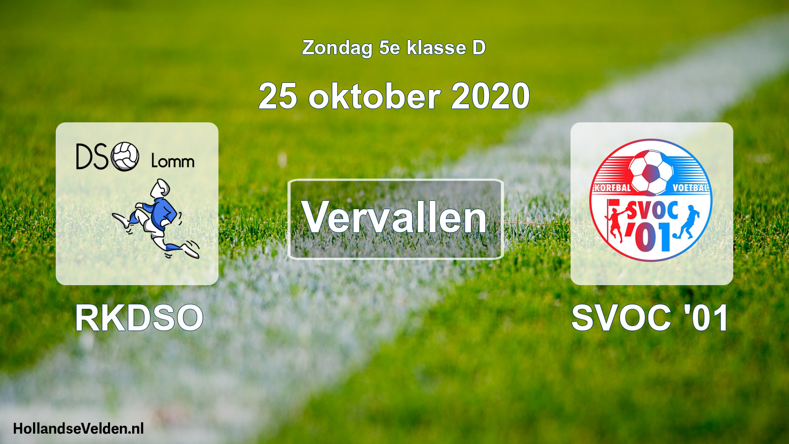 Scheduled Match: RKDSO - SVOC '01 (25 October 2020)