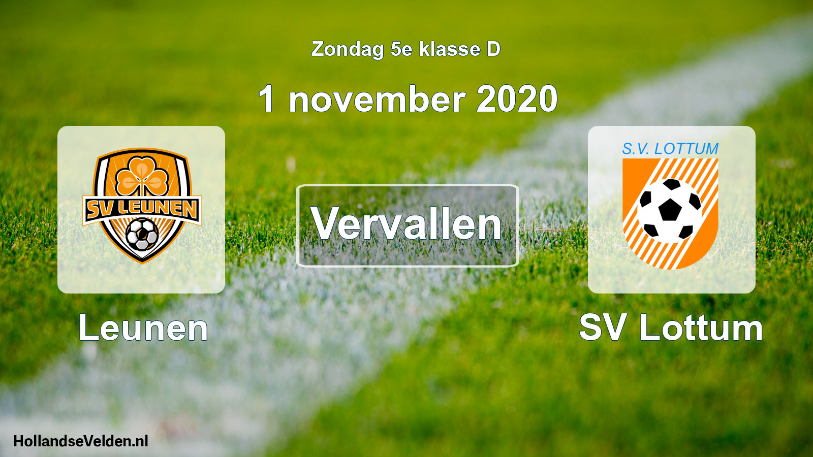 Scheduled Match: Leunen - SV Lottum (1 November 2020)