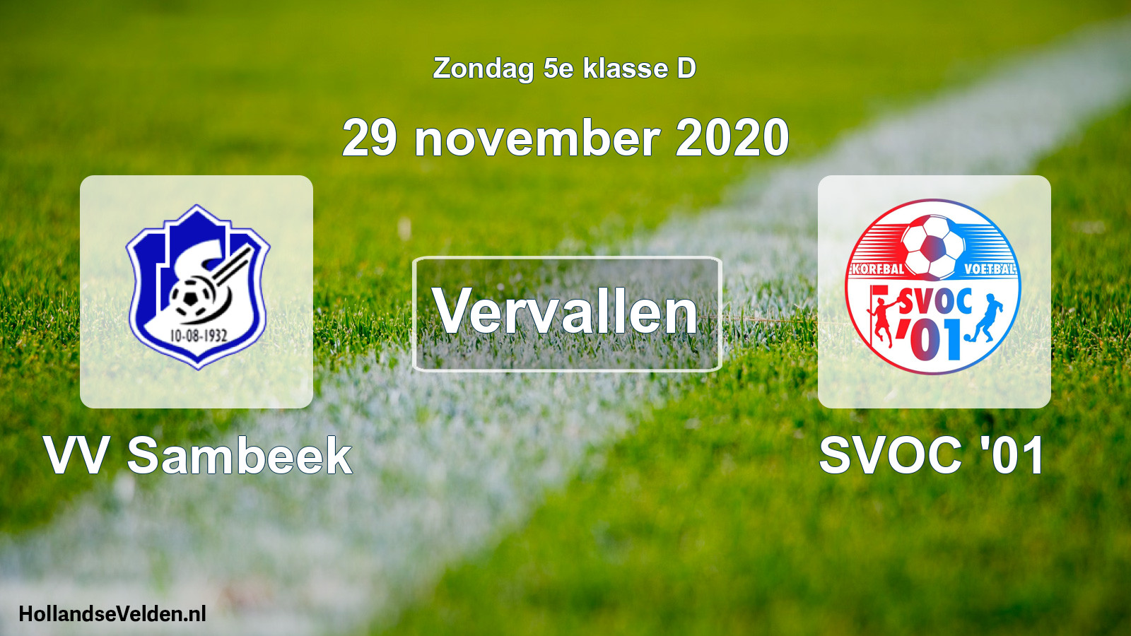 Scheduled Match: VV Sambeek - SVOC '01 (29 November 2020)