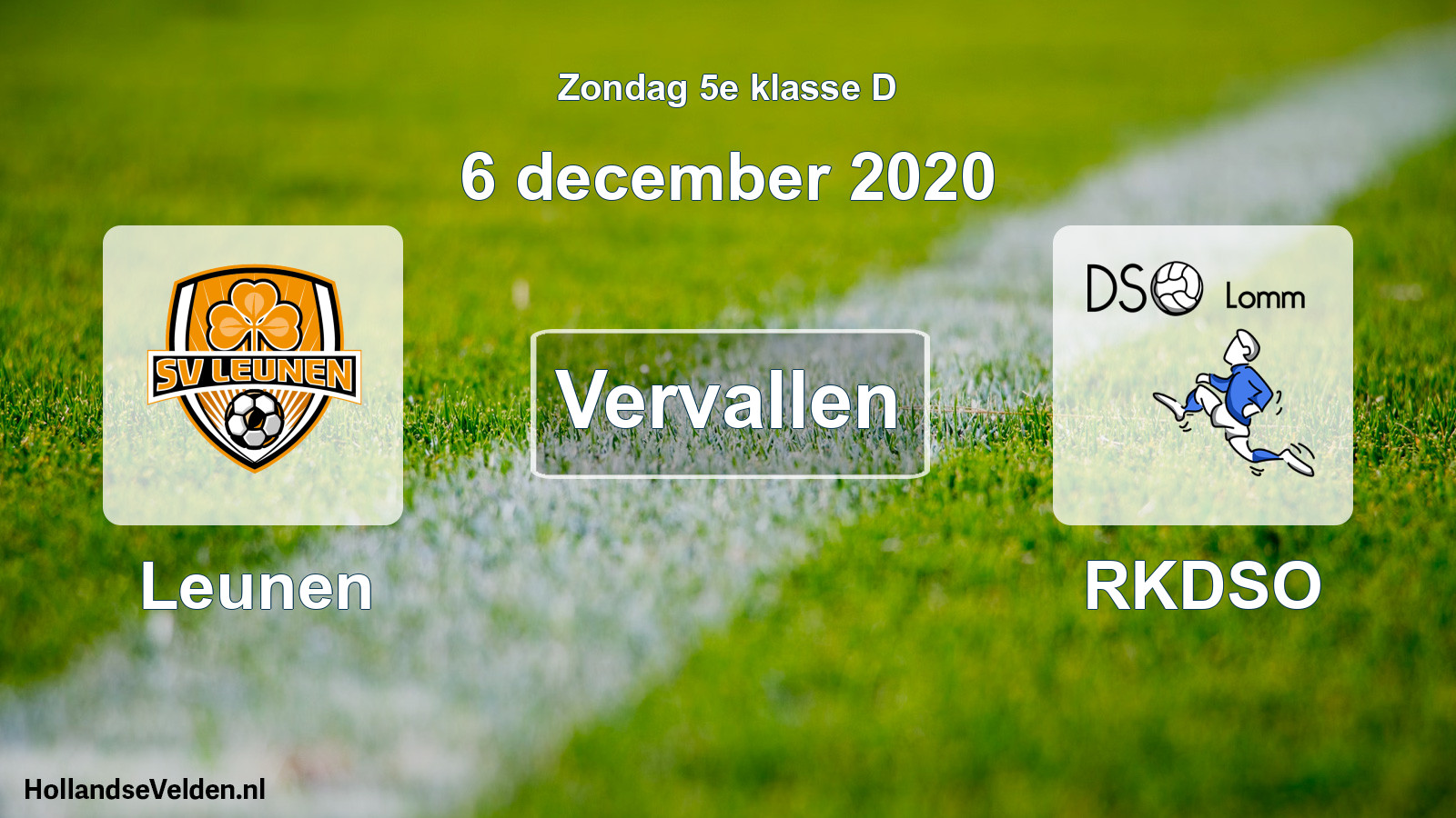 Scheduled Match: Leunen - RKDSO (6 December 2020)