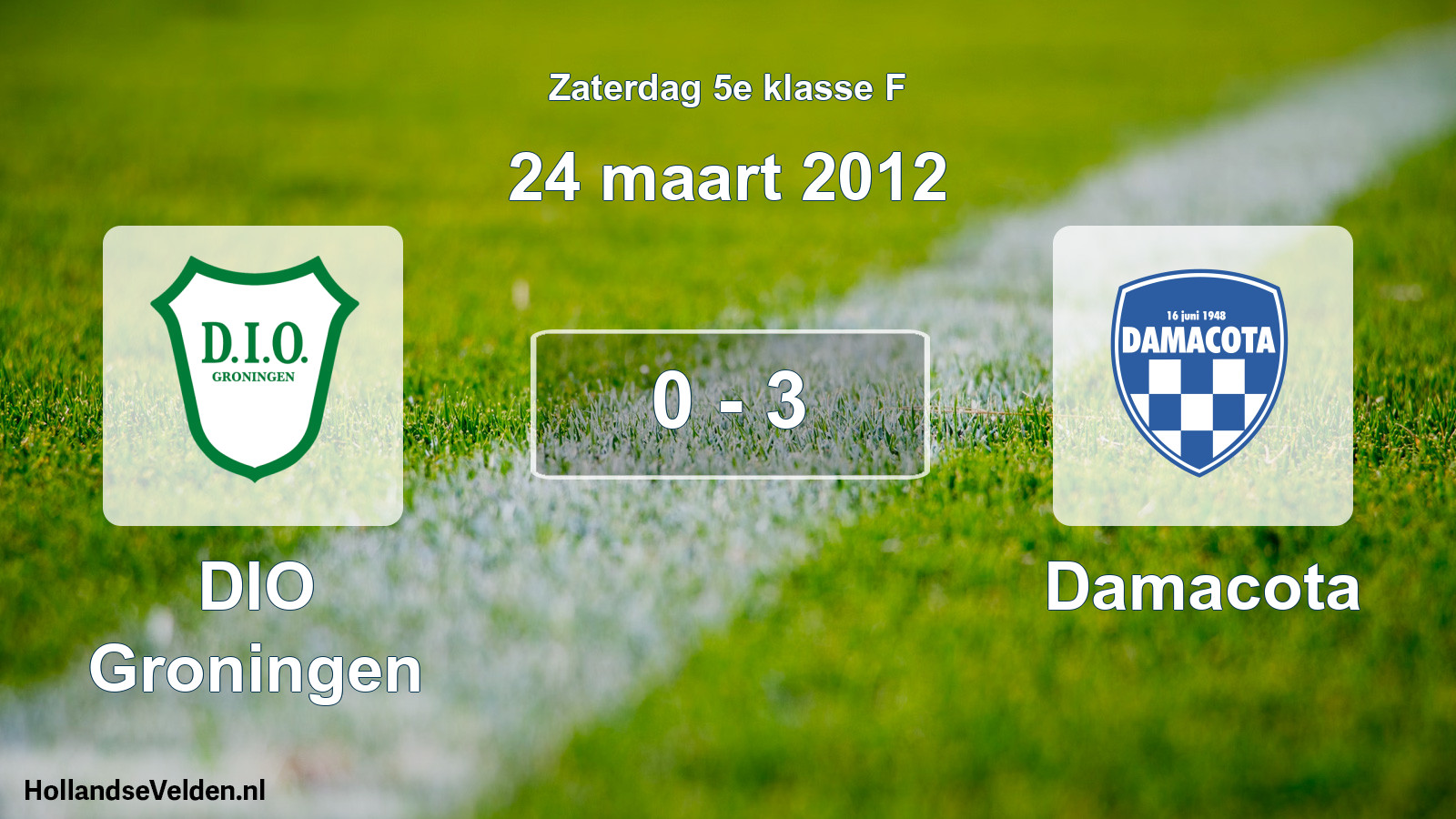 Total number of matches played: DIO Groningen - Damacota 0 - 3 (24 March 2012)