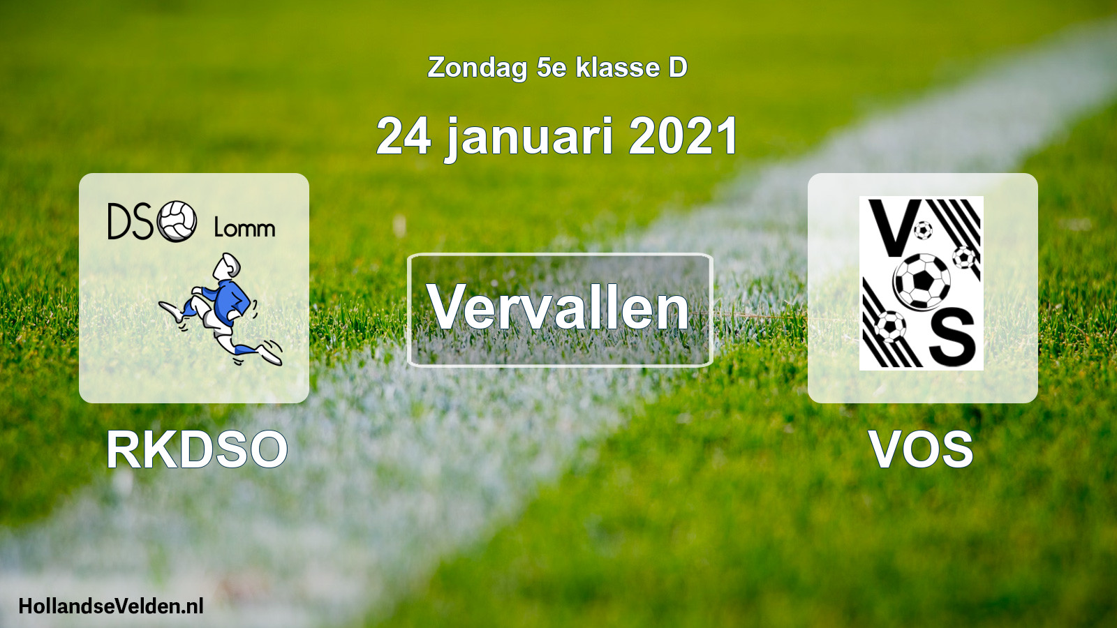 Scheduled Match: RKDSO - VOS (24 January 2021)