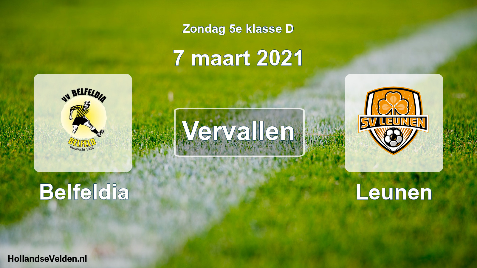 Scheduled Match: Belfeldia - Leunen (7 March 2021)