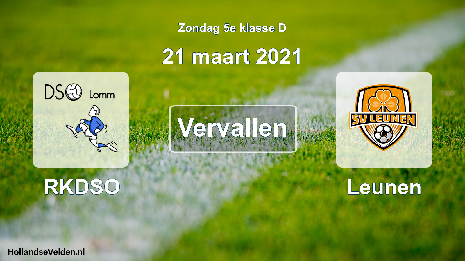 Scheduled Match: RKDSO - Leunen (21 March 2021)