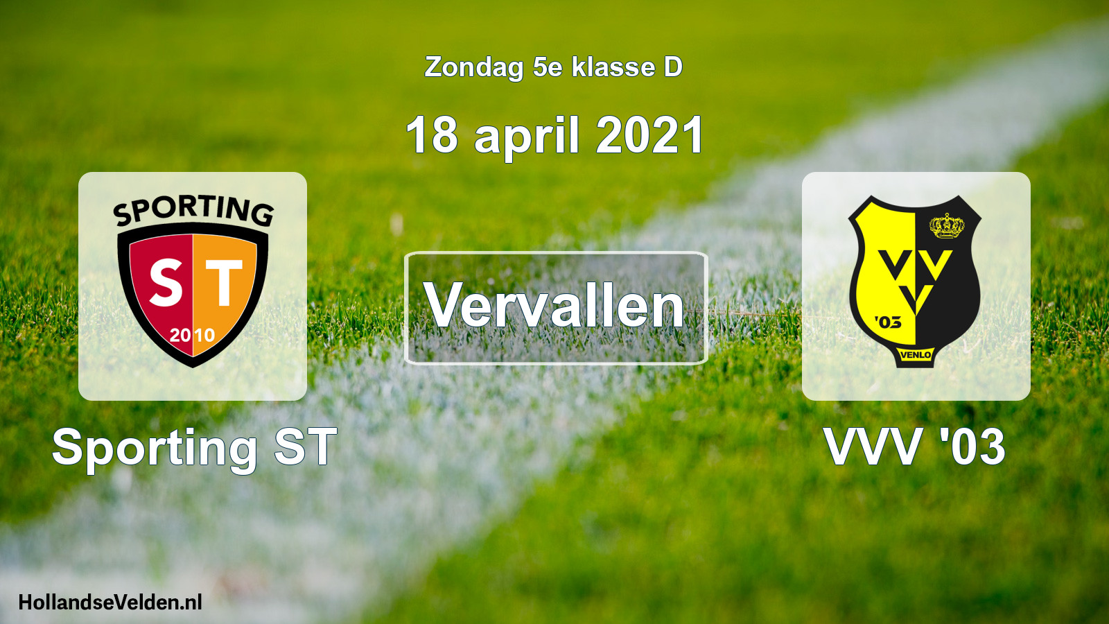 Scheduled Match: Sporting ST - VVV '03 (18 April 2021)