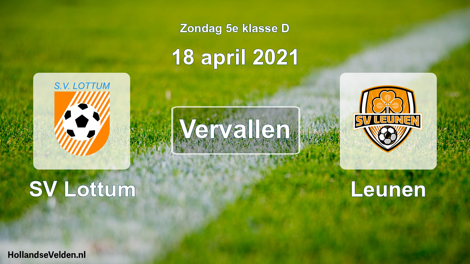 Scheduled Match: SV Lottum - Leunen (18 April 2021)