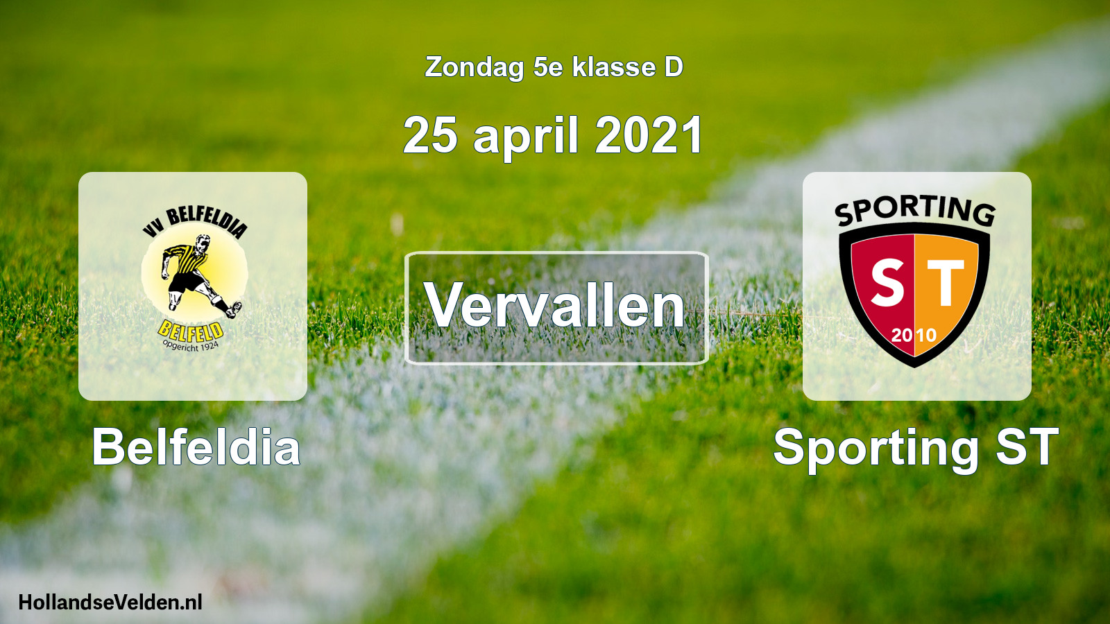Scheduled Match: Belfeldia - Sporting ST (25 April 2021)