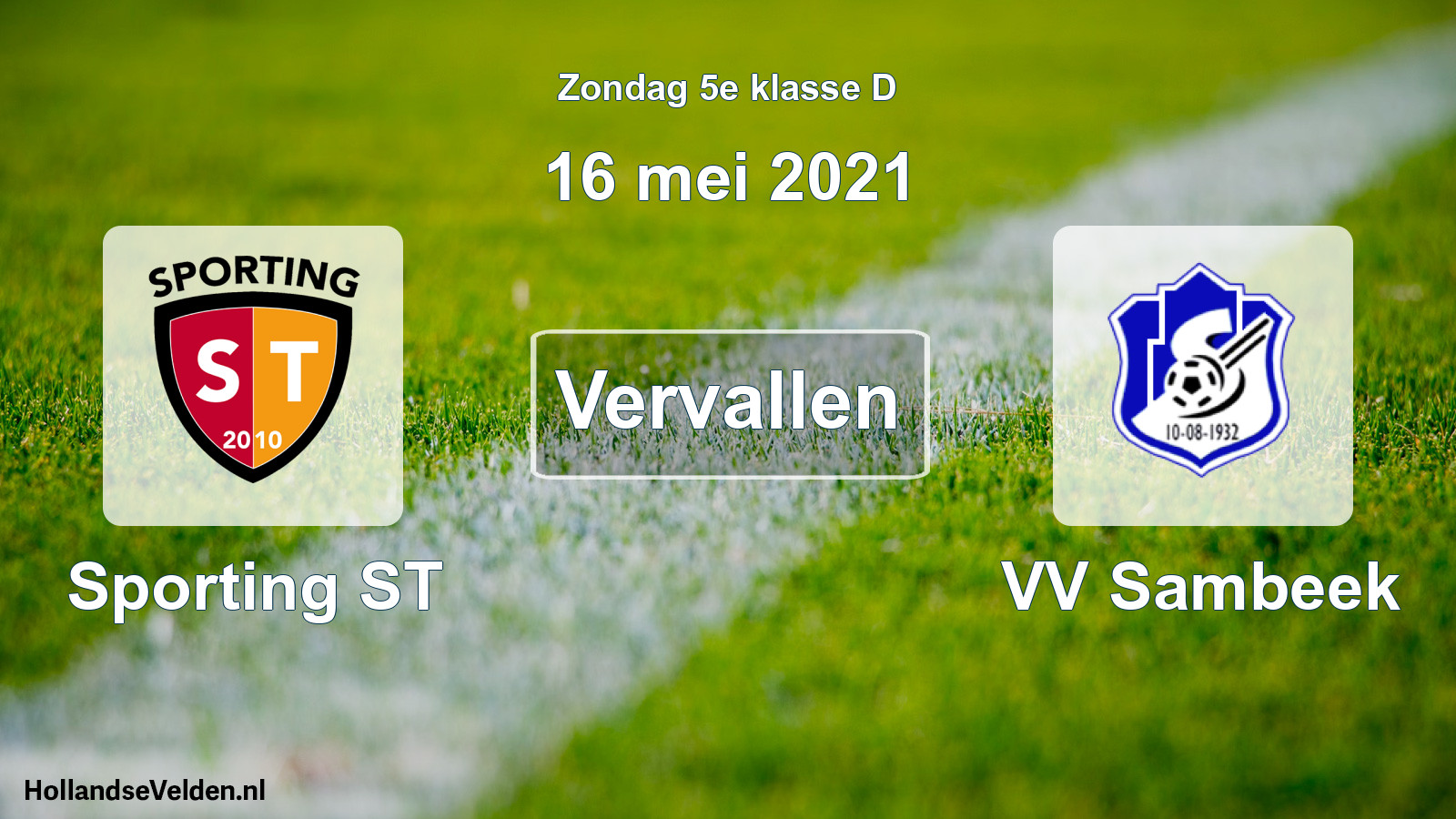 Scheduled Match: Sporting ST - VV Sambeek (16 May 2021)