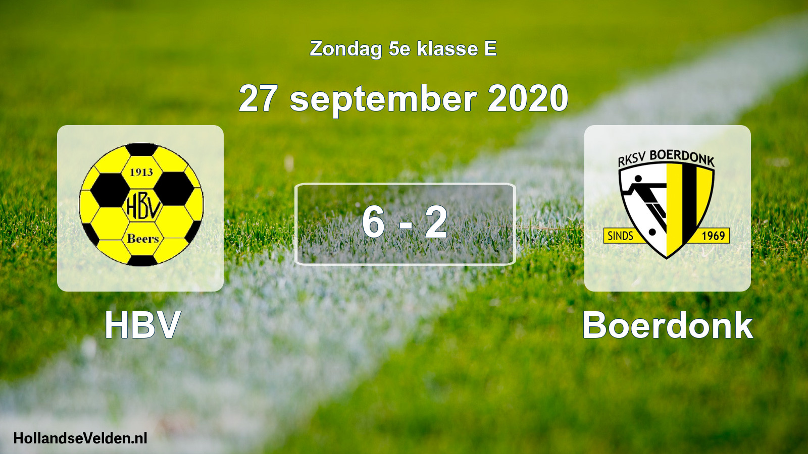 Total number of matches played: HBV - Boerdonk 6 - 2 (27 September 2020)