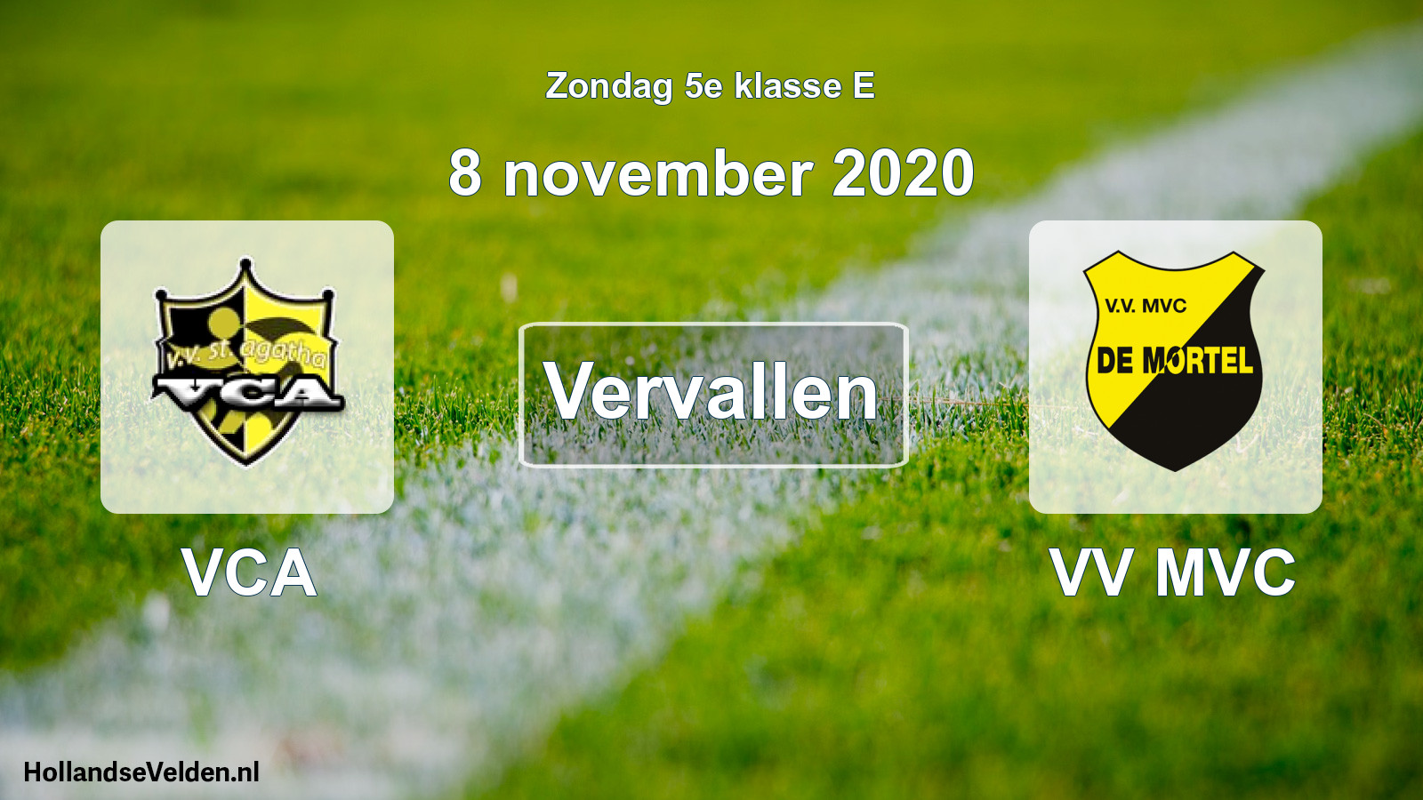 Scheduled Match: VCA - VV MVC (8 November 2020)