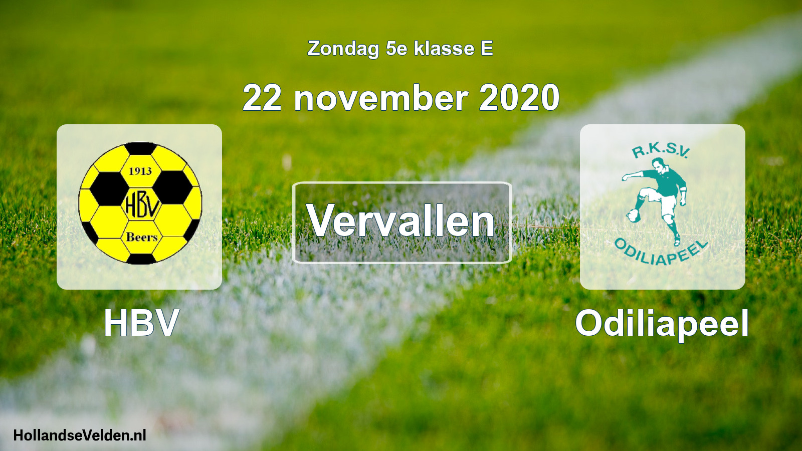 Scheduled Match: HBV - Odiliapeel (22 November 2020)
