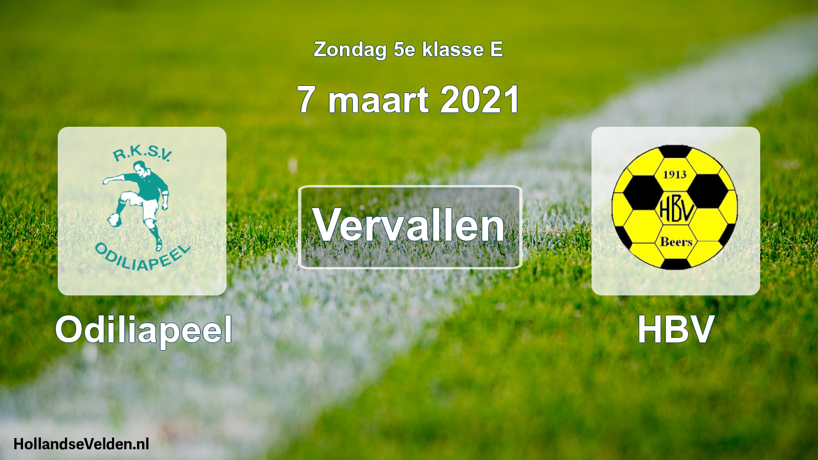 Scheduled Match: Odiliapeel - HBV (7 March 2021)