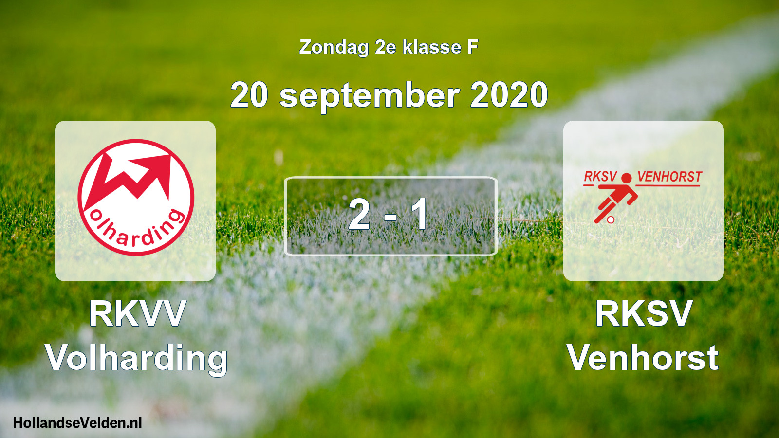 Total number of matches played: RKVV Volharding - RKSV Venhorst 2 - 1 (20 September 2020)