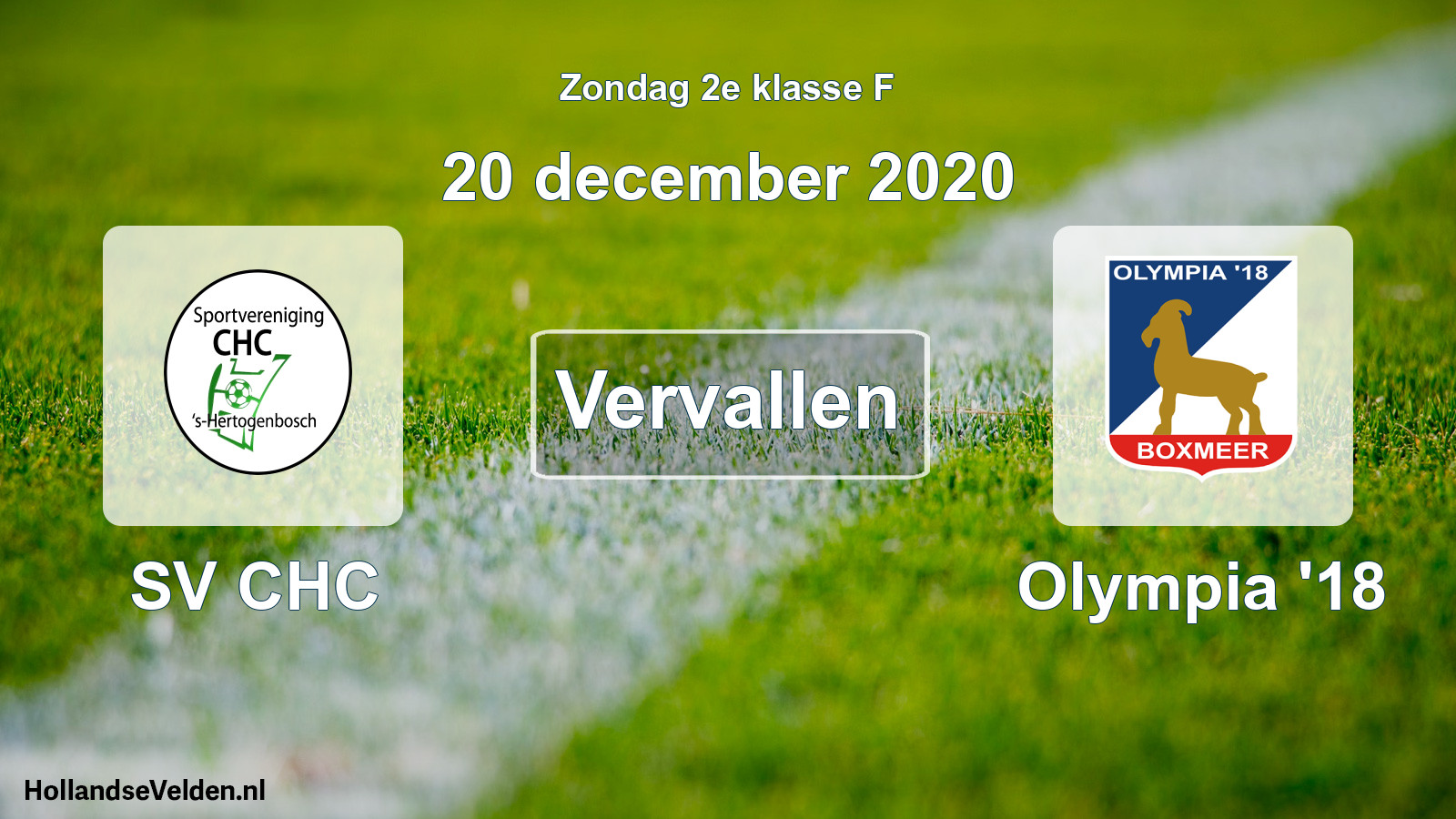 Scheduled Match: SV CHC - Olympia '18 (20 December 2020)