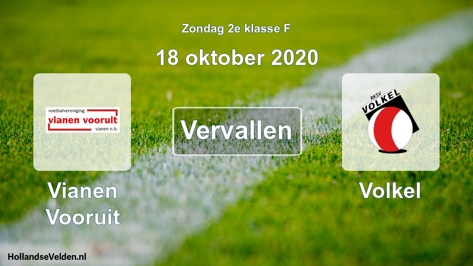 Scheduled Match: Vianen Vooruit - Volkel (18 October 2020)
