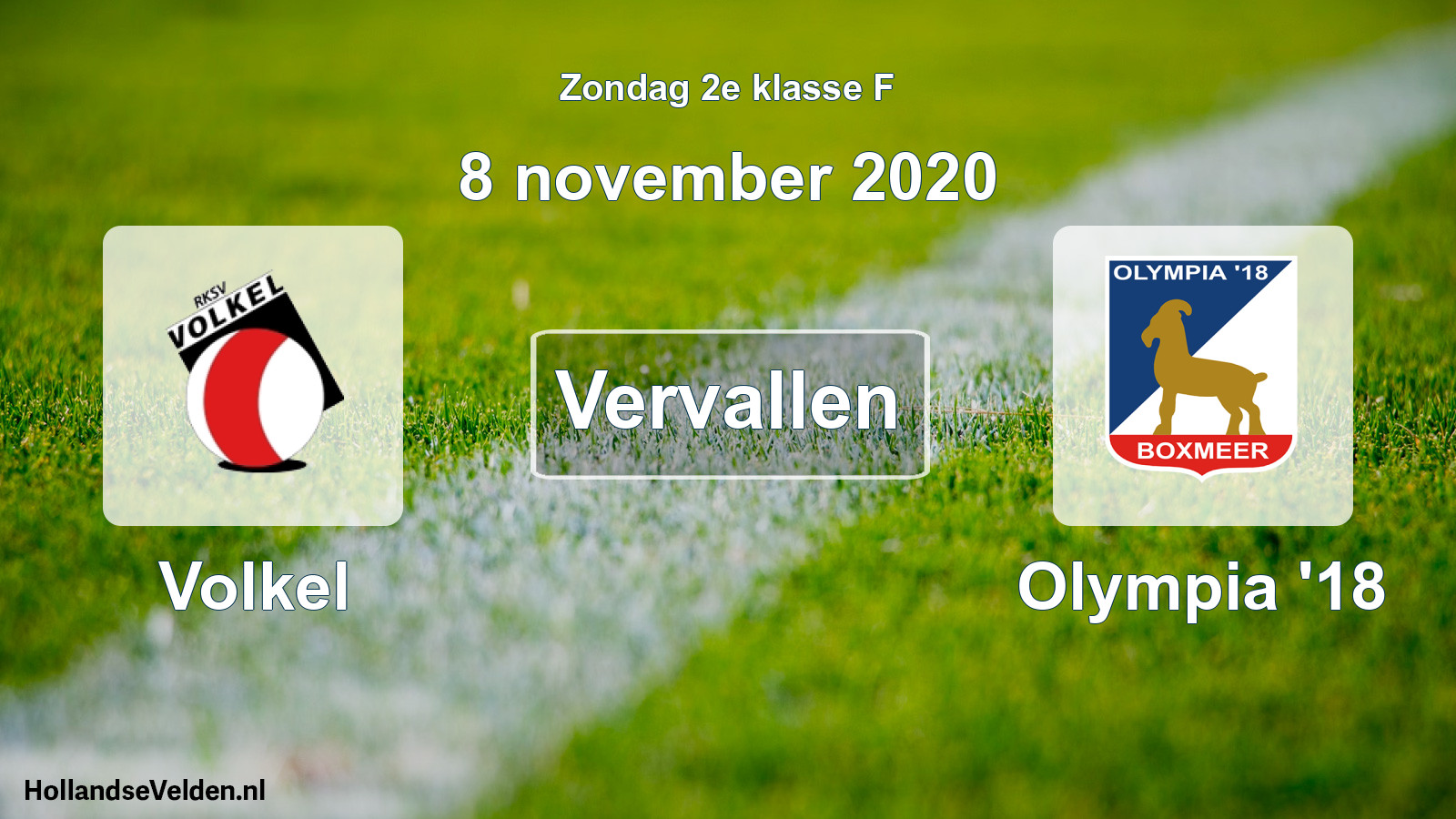Scheduled Match: Volkel - Olympia '18 (8 November 2020)