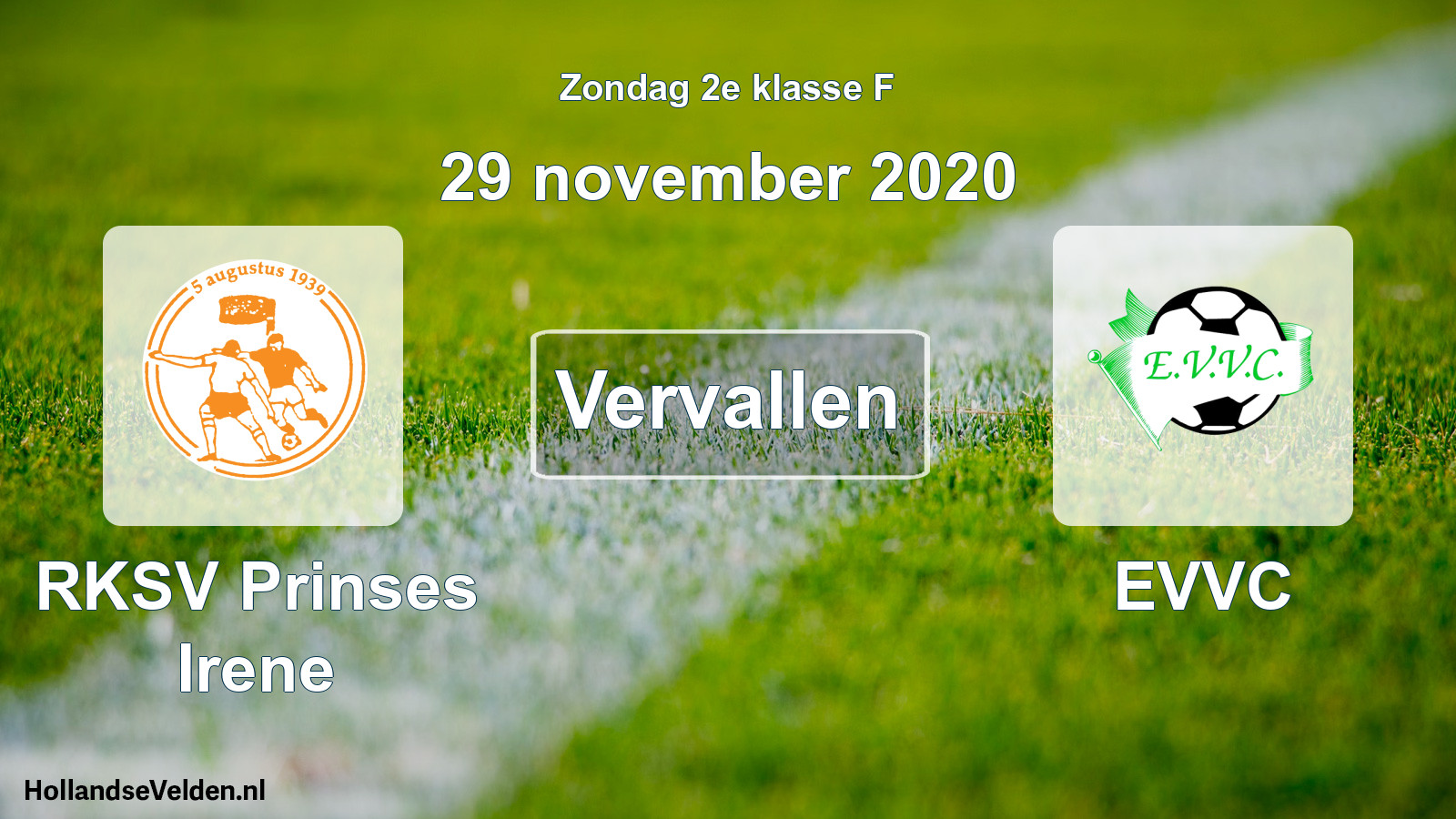 Scheduled Match: RKSV Prinses Irene - EVVC (29 November 2020)