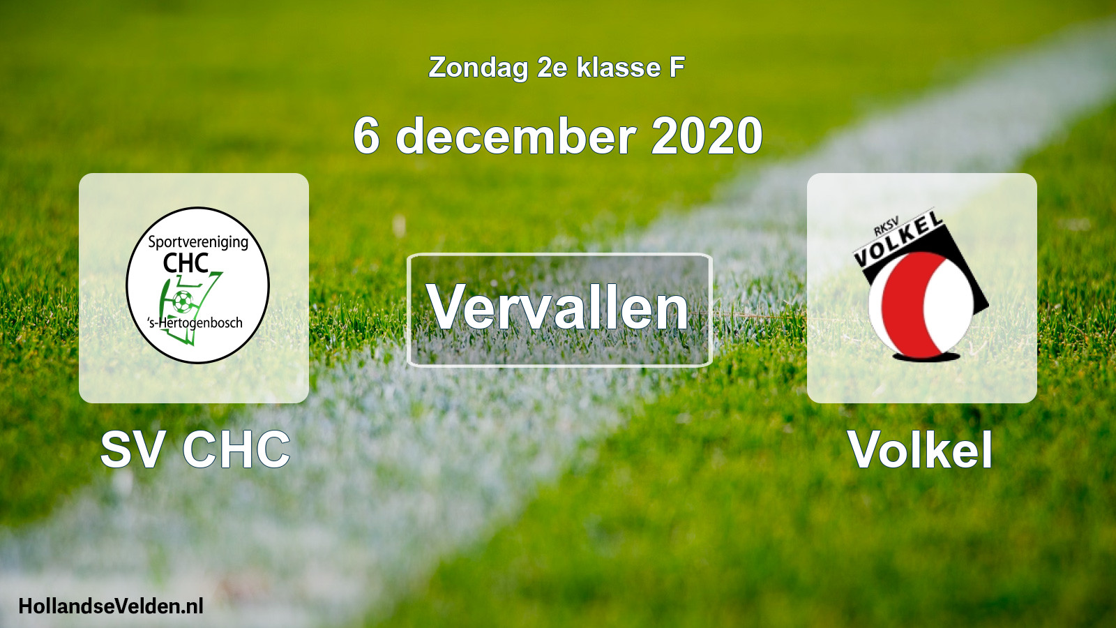 Scheduled Match: SV CHC - Volkel (6 December 2020)