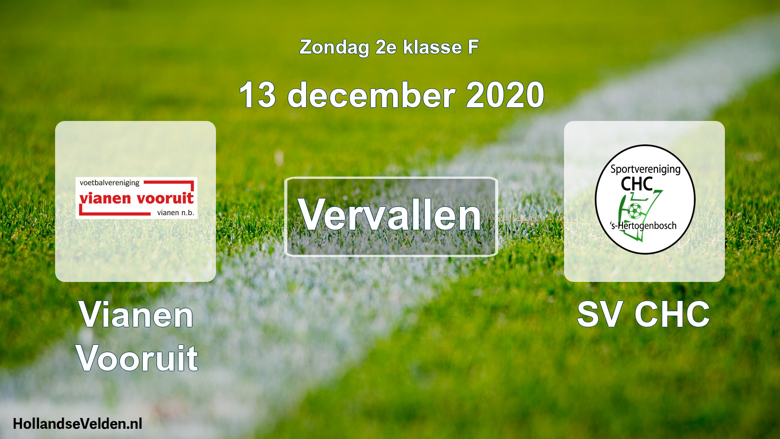Scheduled Match: Vianen Vooruit - SV CHC (13 December 2020)