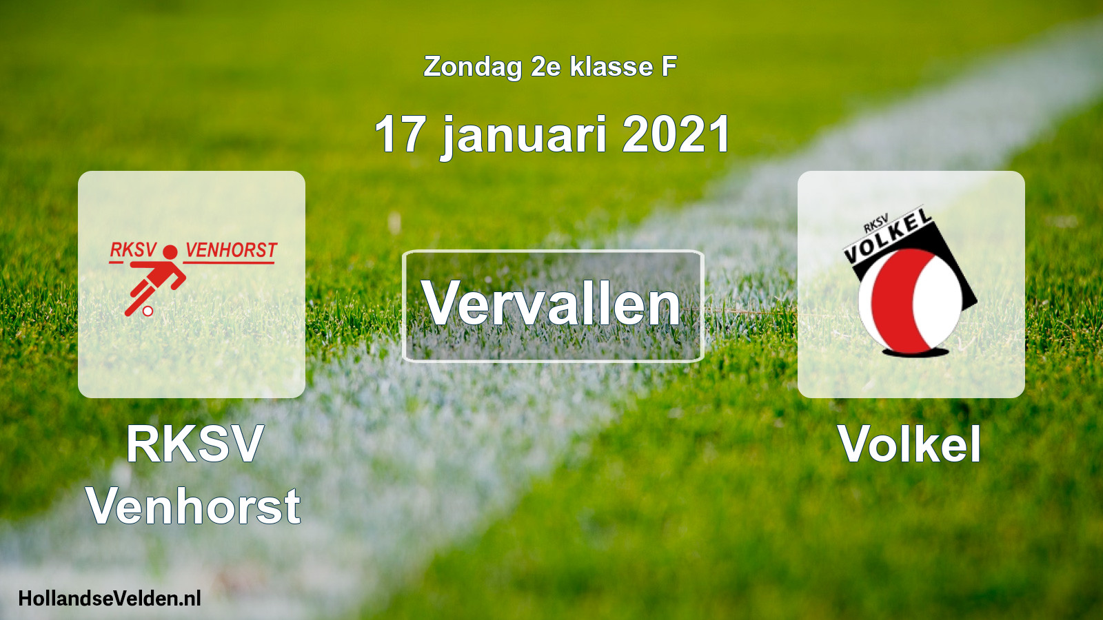 Scheduled Match: RKSV Venhorst - Volkel (17 January 2021)