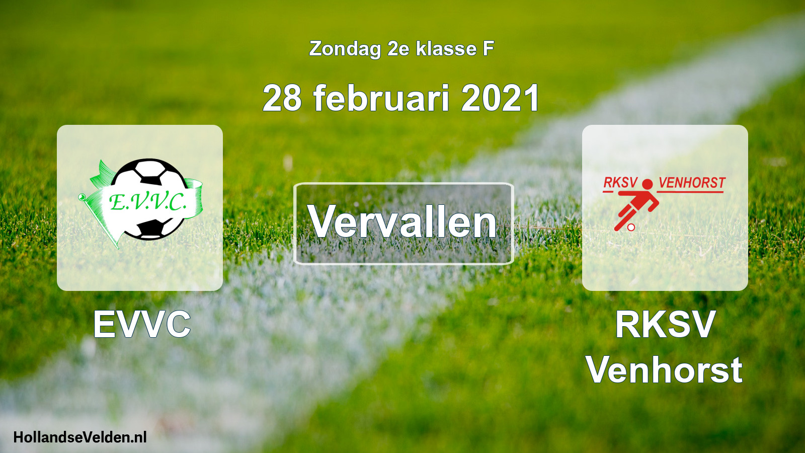 Scheduled Match: EVVC - RKSV Venhorst (28 February 2021)