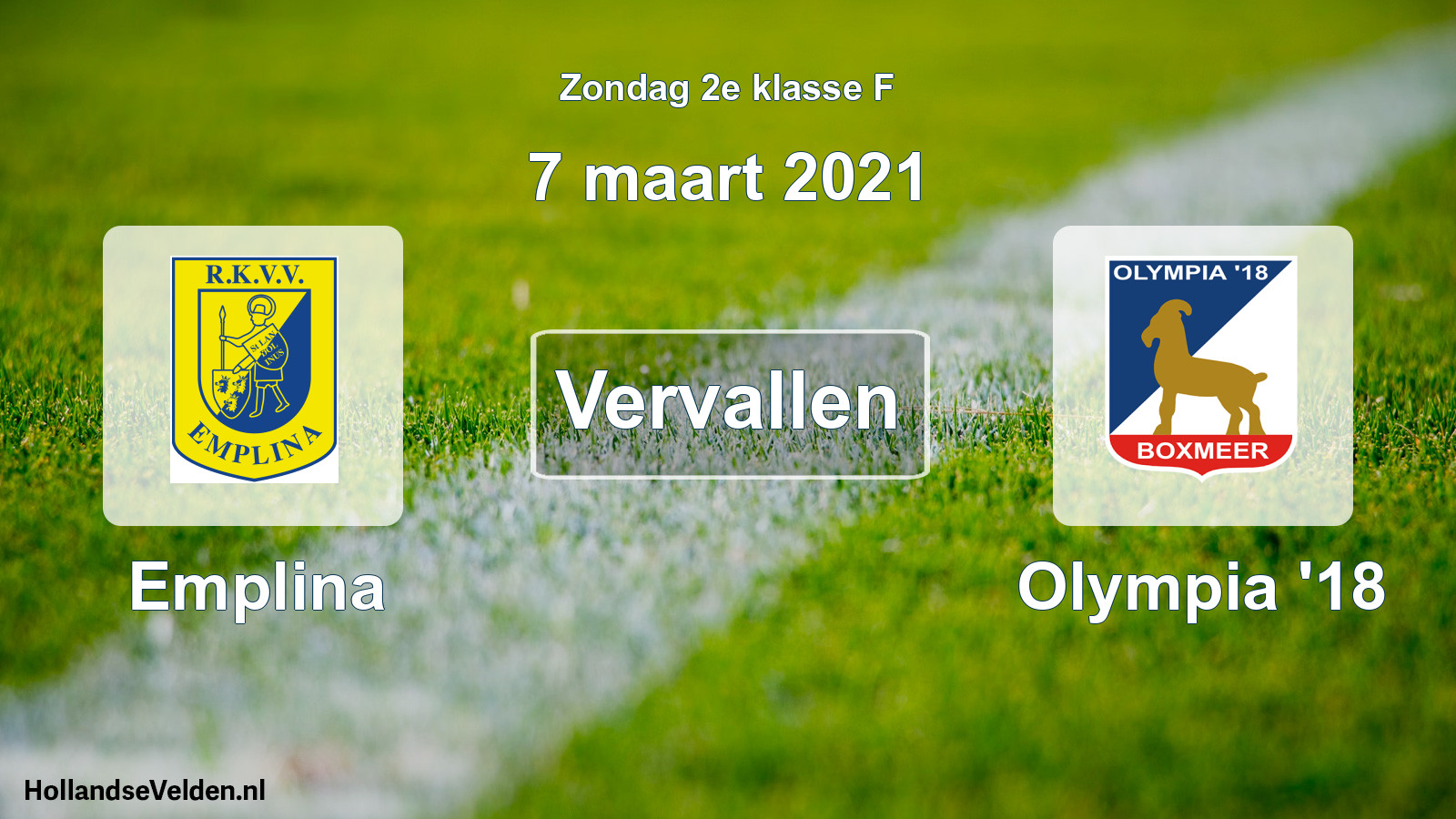 Scheduled Match: Emplina - Olympia '18 (7 March 2021)
