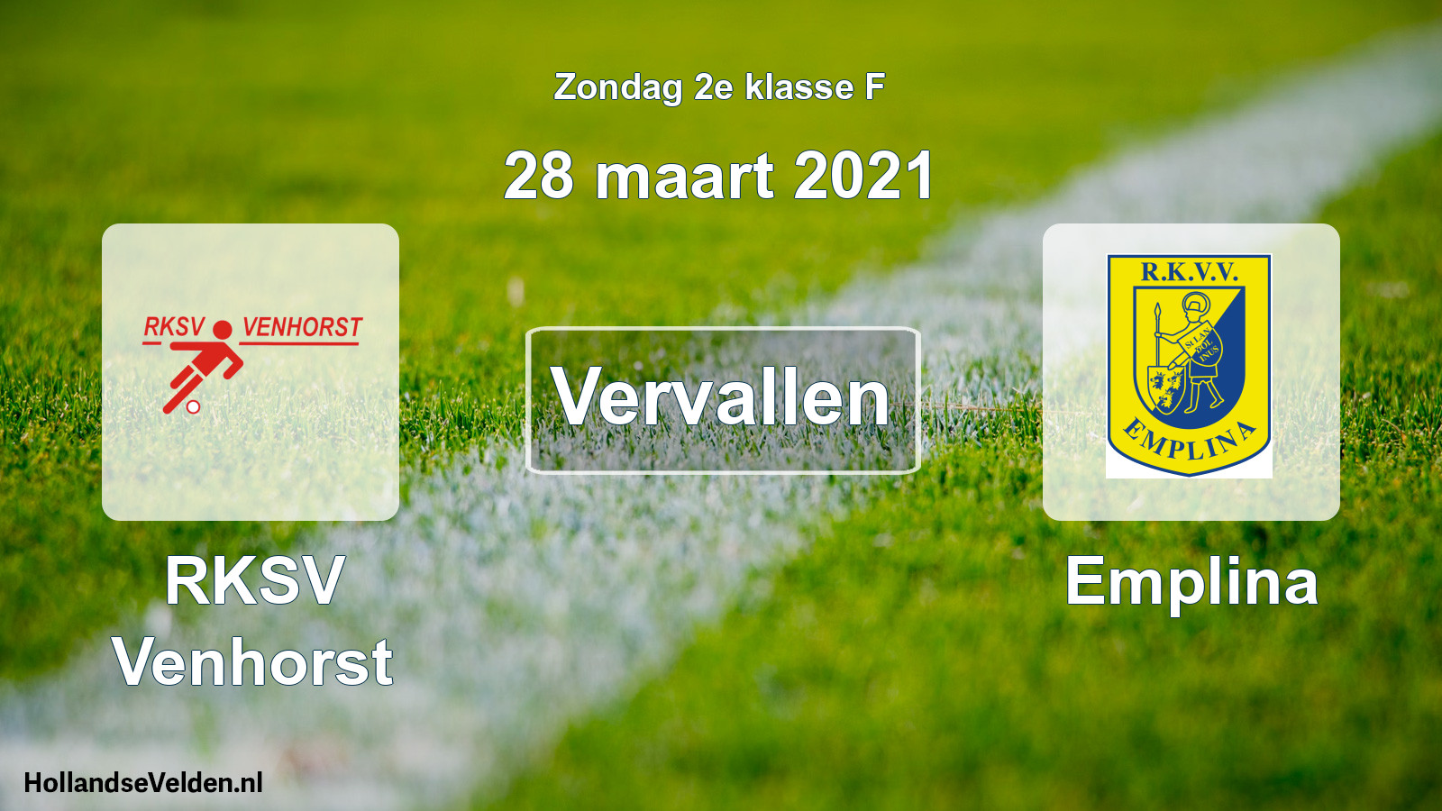 Scheduled Match: RKSV Venhorst - Emplina (28 March 2021)